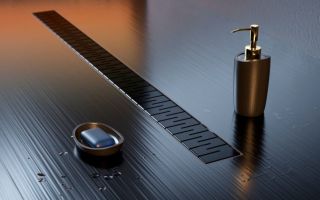 Душевой лоток Veconi Medium Black 450 V450MB с Черной матовой решеткой